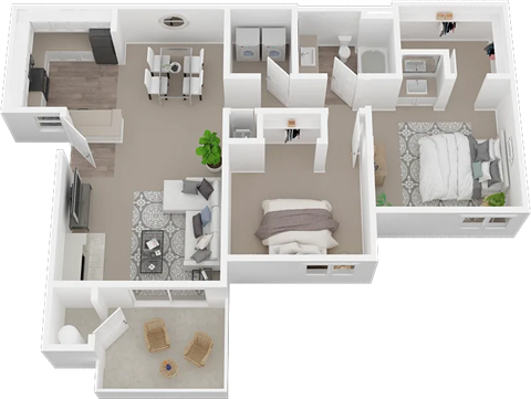 Sutter Ridge Apartments 2 Bedroom Floorplan